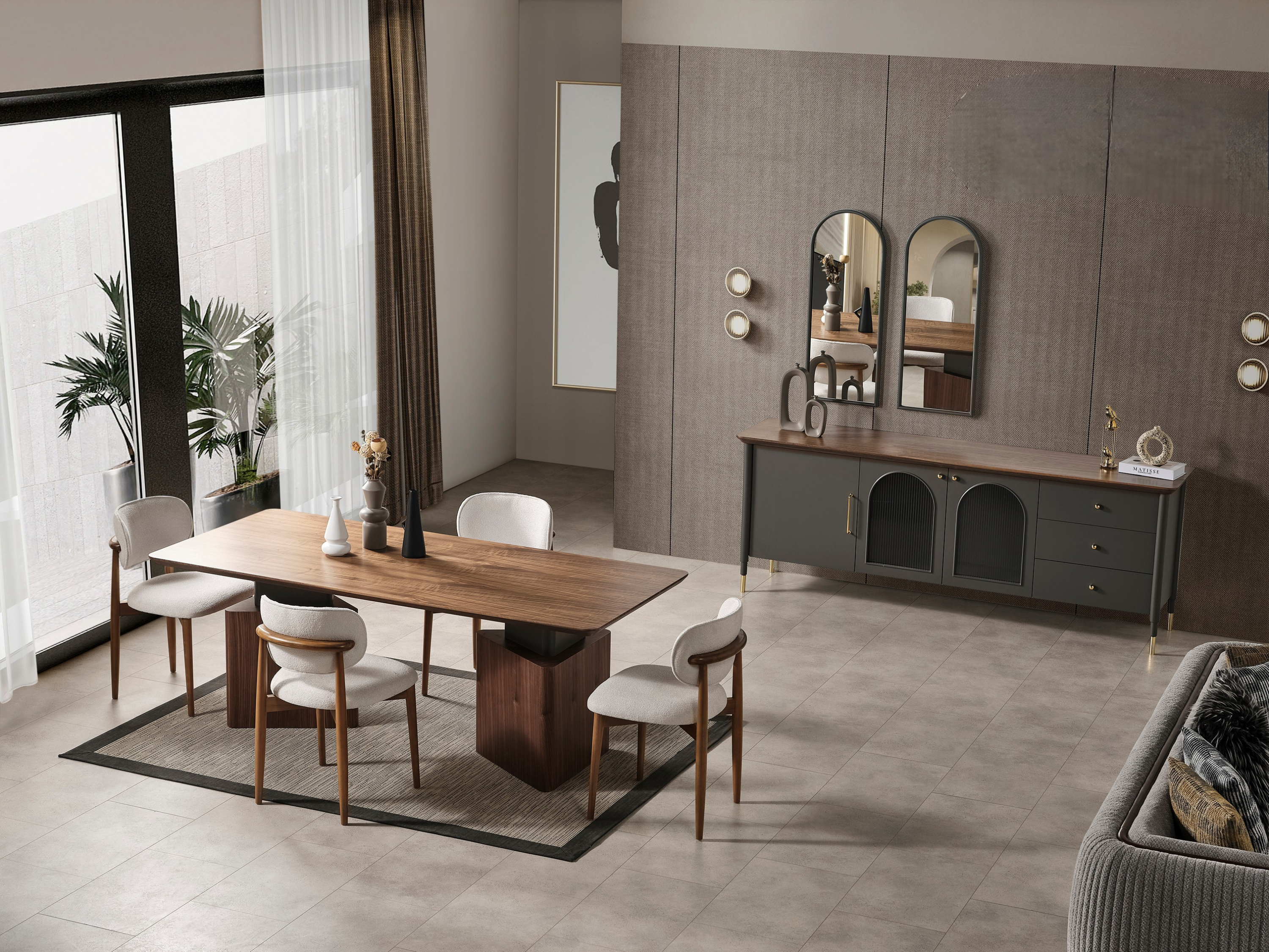 Yıldız Yemek Odası Takımı(Antrasit)